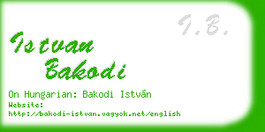 istvan bakodi business card